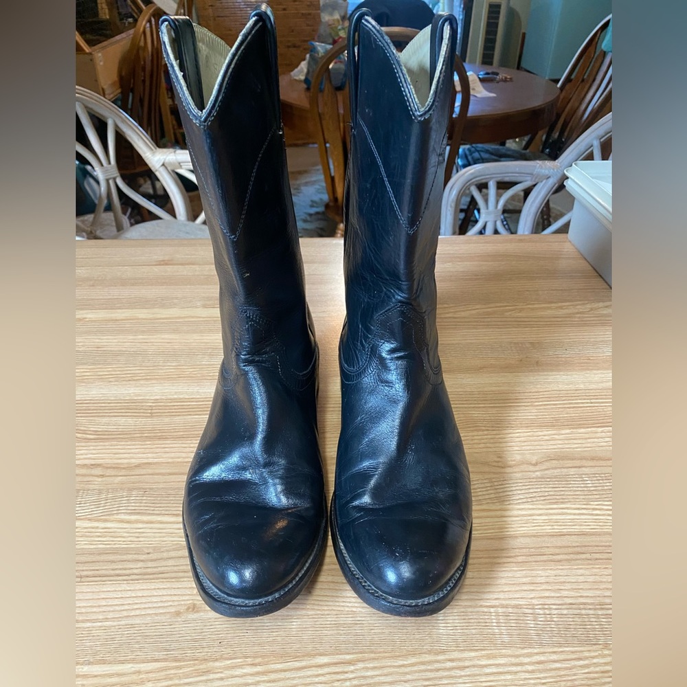 Men’s Black Roper Style Boot - size 8 1/2E